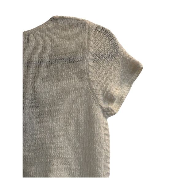 Evan Picone Sweater Vest PS Ivory One Button Closure Lagenlook Coastal Grandma - Picture 4 of 6